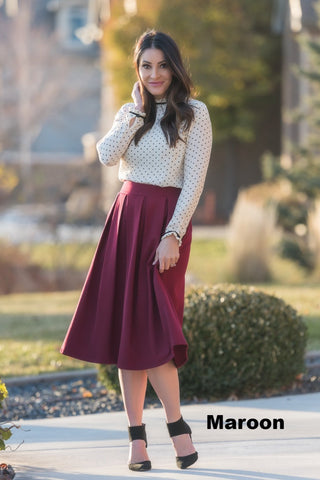 Brigitte Brianna Pleated Skirt - SexyModest Boutique