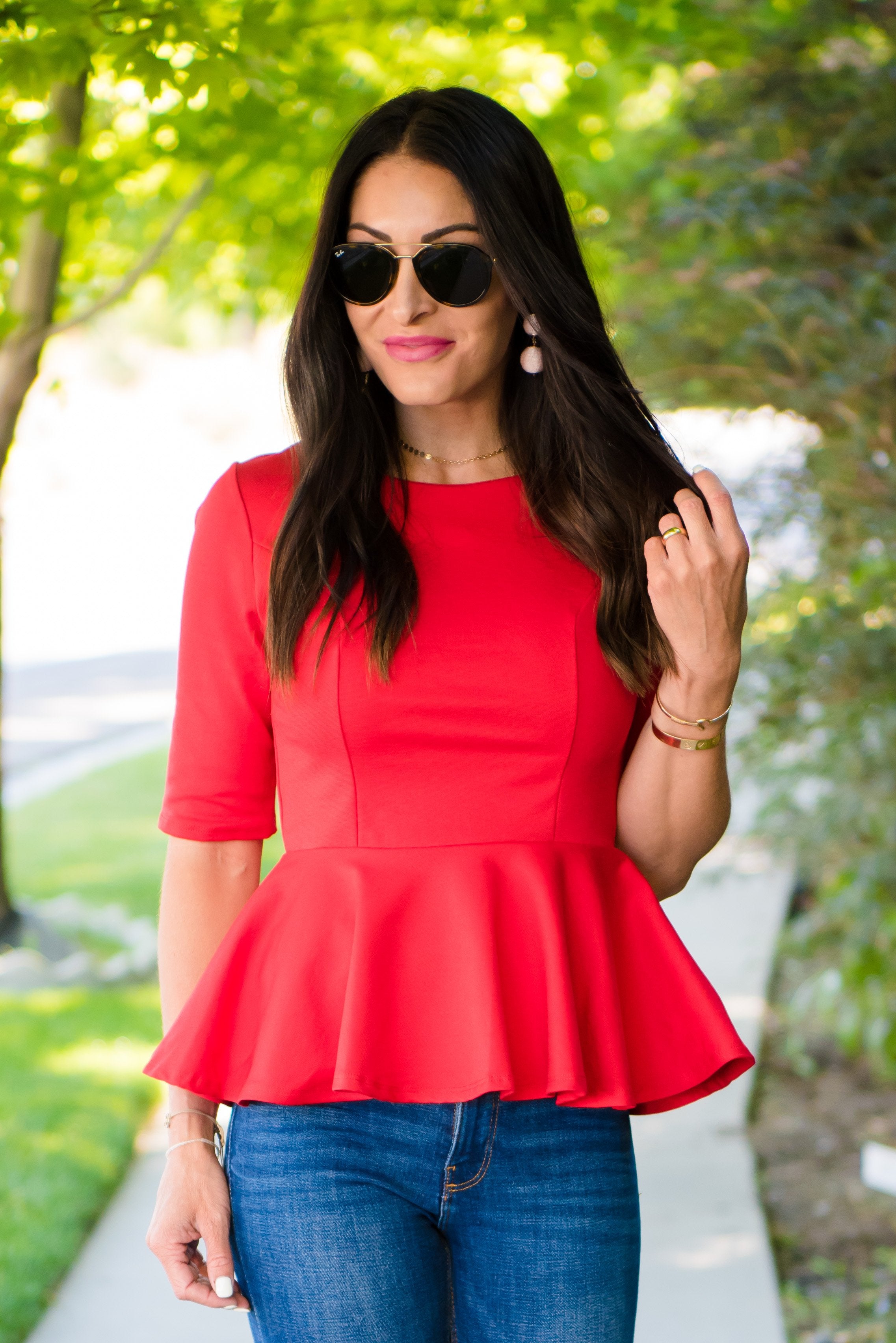 Brigitte Brianna Peplum Top