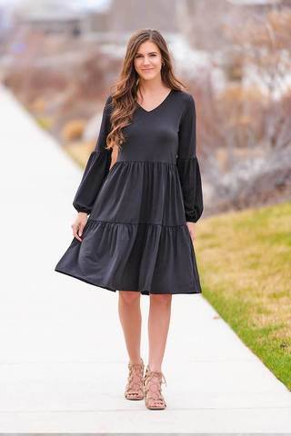 Brigitte Brianna Ruffle Tier Dress